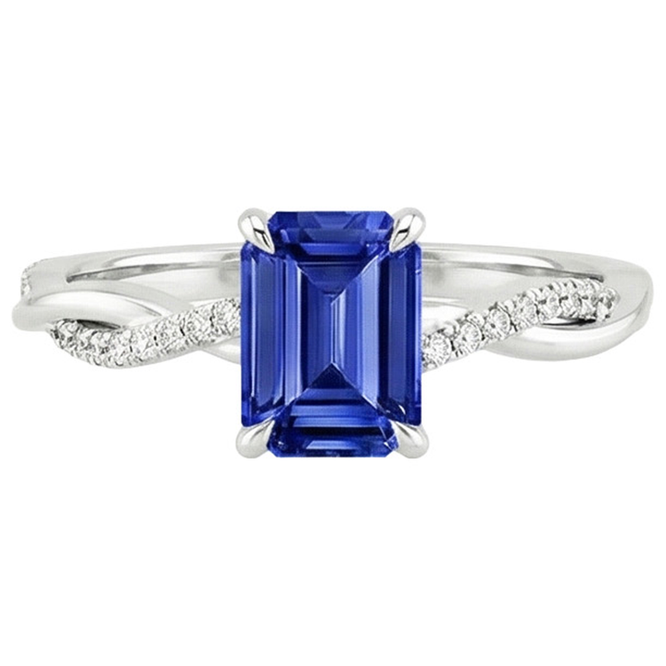 naturel diamant 3.50carats bague vue de profil