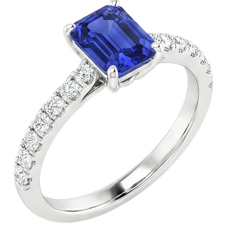 naturel diamant 4.25carats bague angle de côté