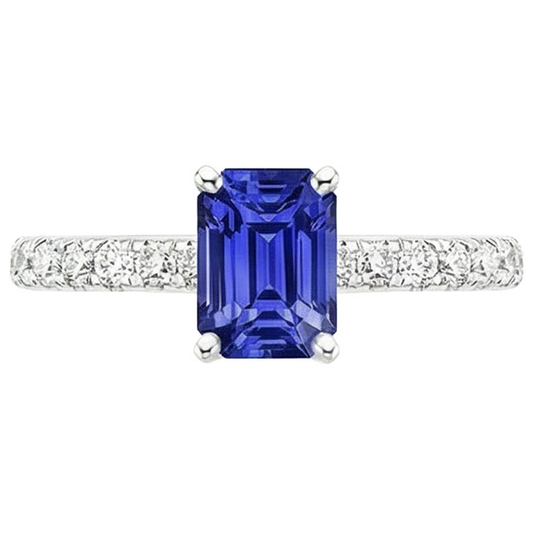 naturel diamant 4.25carats bague vue de profil
