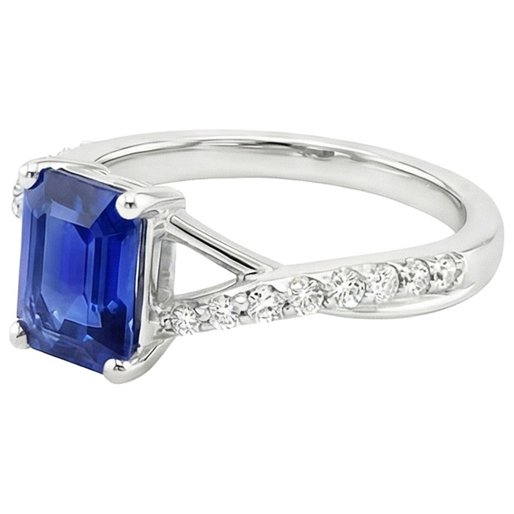 naturel diamant 4carats bague vue de dessus