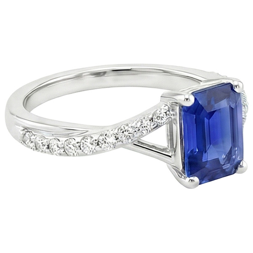 naturel diamant 4carats bague vue de profil
