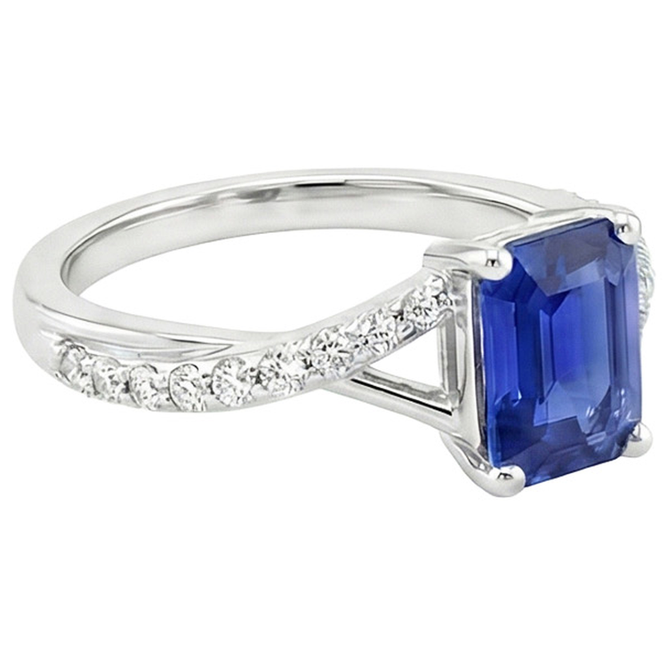 naturel diamant 4carats bague vue de profil