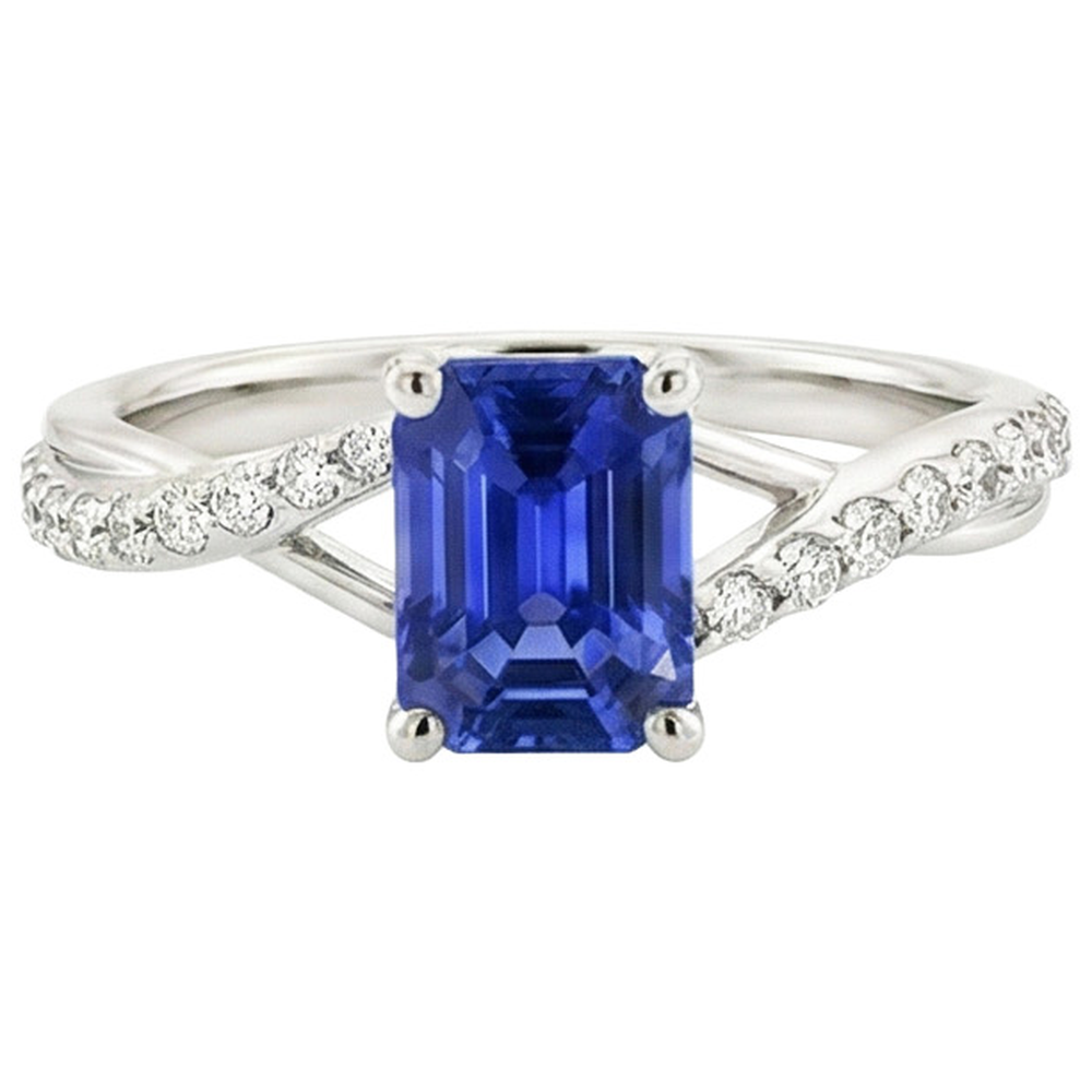 naturel diamant 4carats bague sur blanc