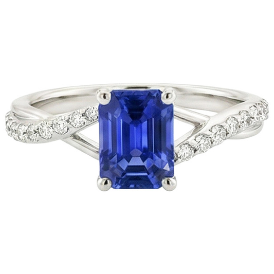 naturel diamant 4carats bague sur blanc