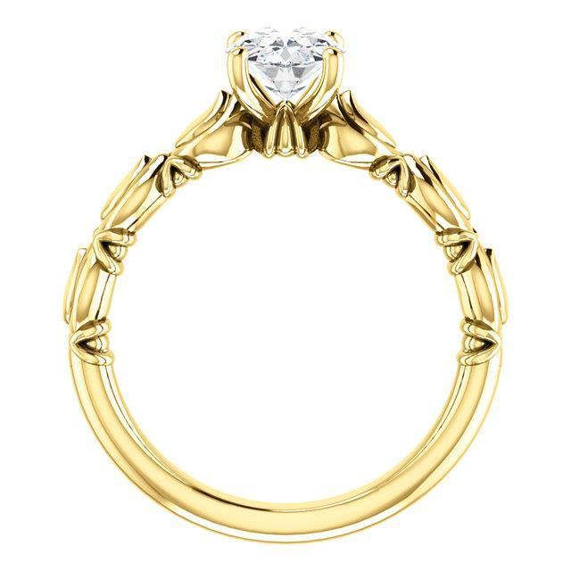 Bague Solitaire Anniversaire Naturel Diamant Ovale 1.50 Carats Or Jaune 14K