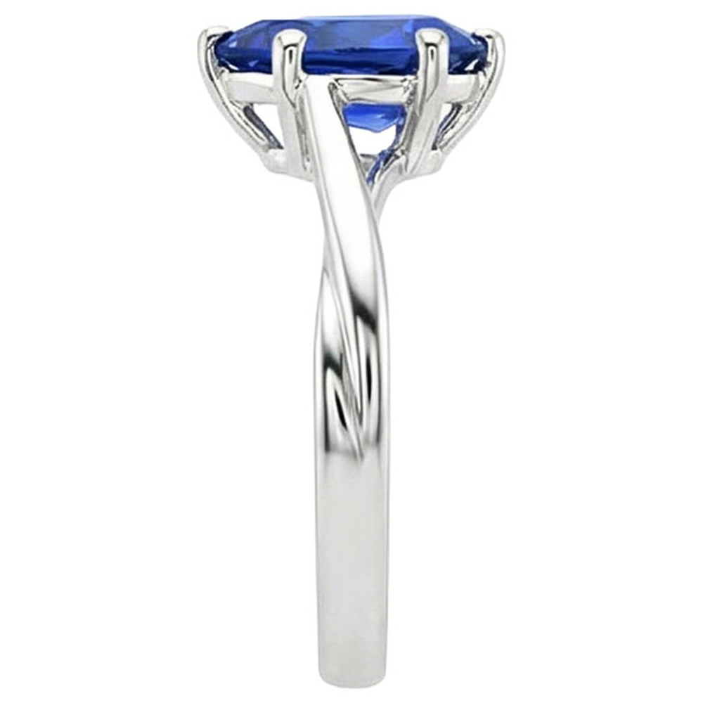 naturel pear saphir 3.50carats bague sur blanc