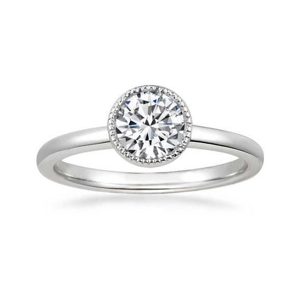 Bague Solitaire Anniversaire Réel Diamant Étincelant Brillant De 2.85 Carats