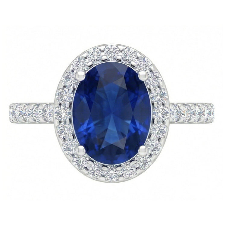 naturel oval diamant 3.50carats bague détail rapproché