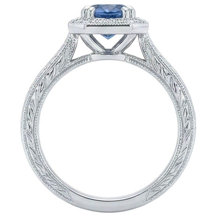 naturel diamant 3.75carats bague vue de profil