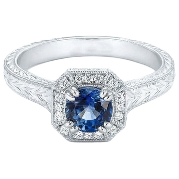 naturel diamant 3.75carats bague angle de côté