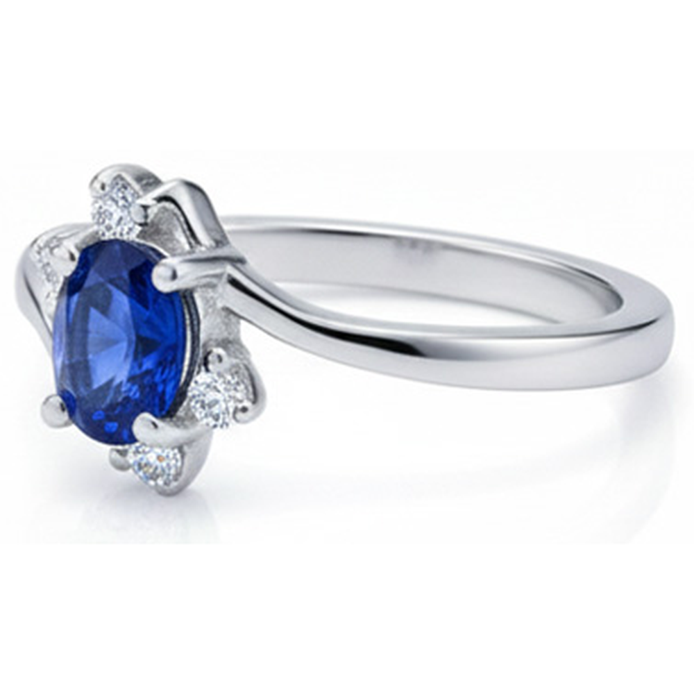 naturel oval diamant 1.90carats bague sur blanc