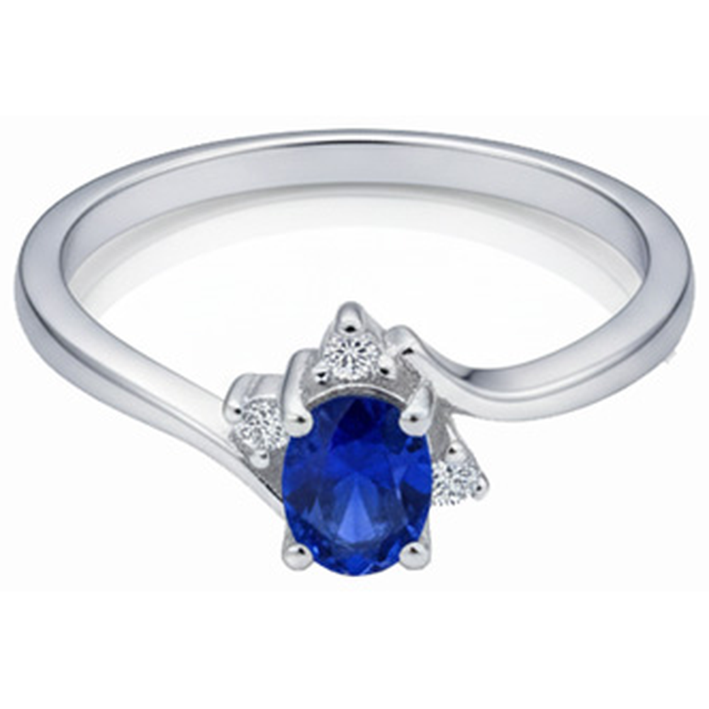 naturel oval diamant 1.90carats bague vue de dessus
