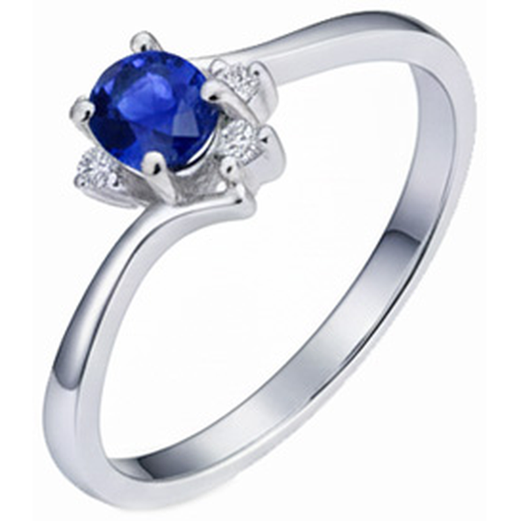 naturel oval diamant 1.90carats bague vue de profil