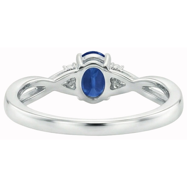 naturel oval diamant 1.80carats bague vue de profil