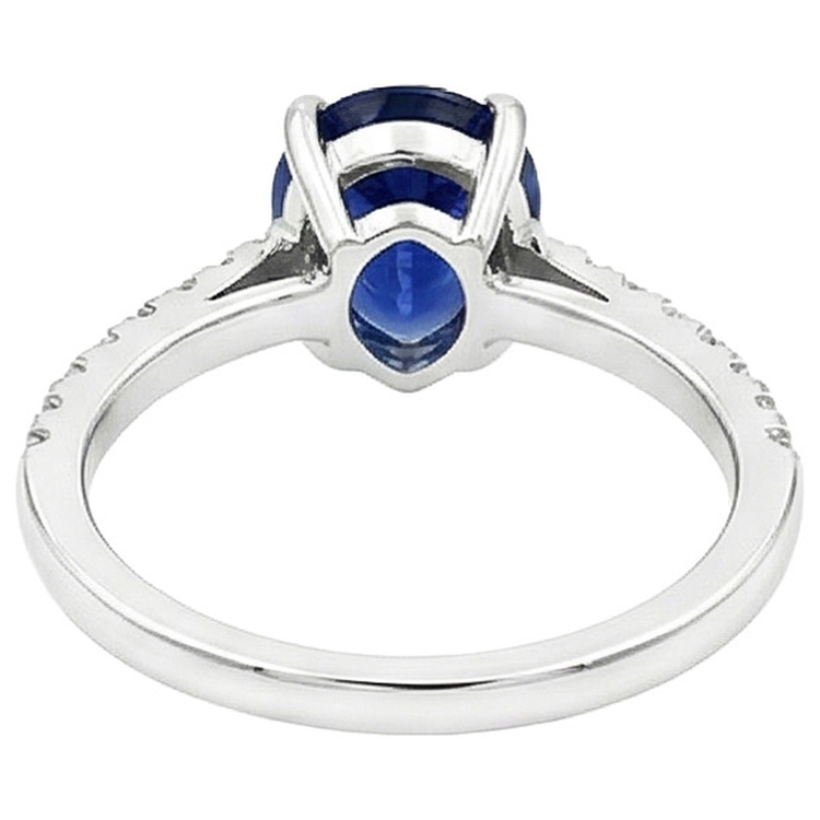 naturel pear diamant 2.50carats bague angle de côté