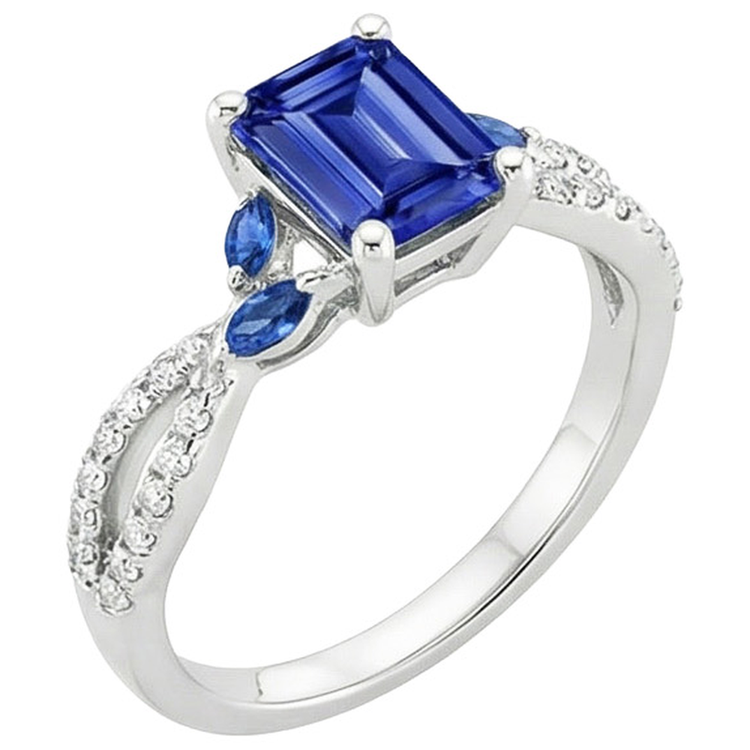 naturel marquise diamant 4carats bague vue de dessus