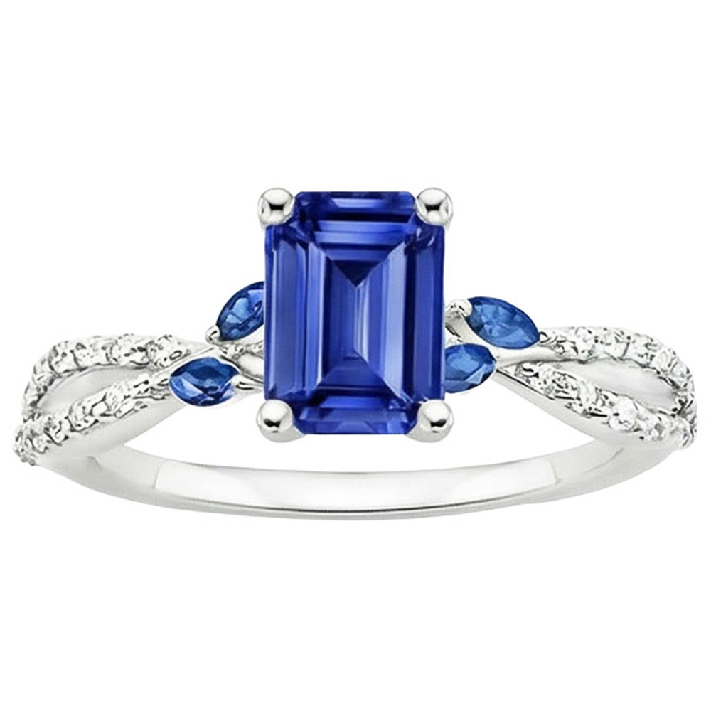 naturel marquise diamant 4carats bague vue de profil