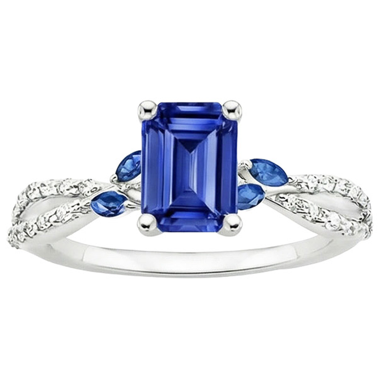 naturel marquise diamant 4carats bague vue de profil