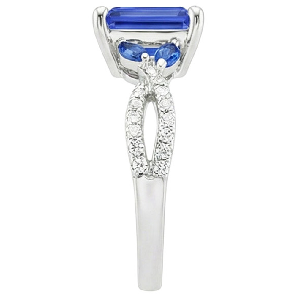 naturel marquise diamant 4carats bague sur blanc