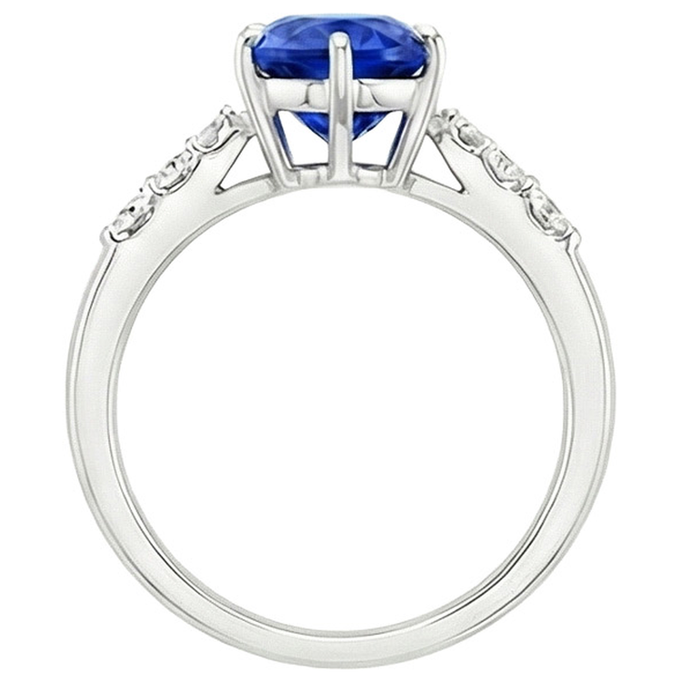 naturel pear diamant 4carats bague angle de côté