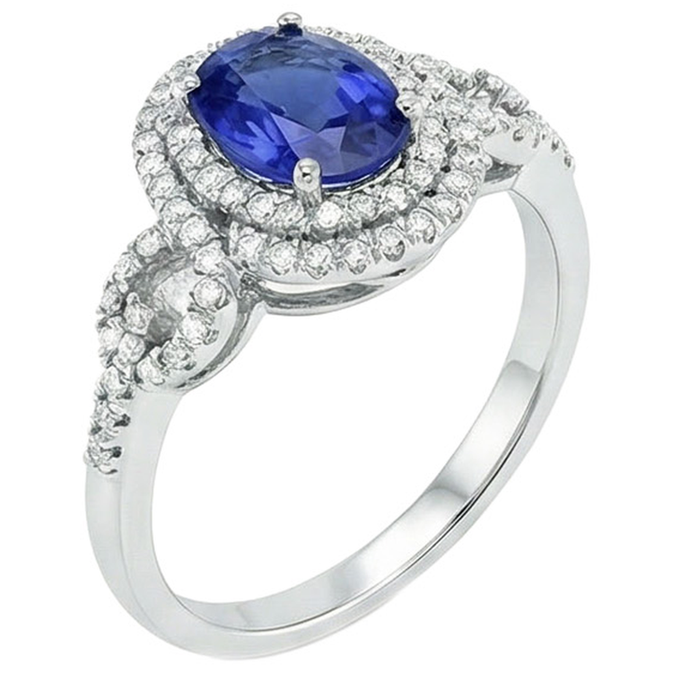naturel oval diamant 3.25carats bague détail rapproché