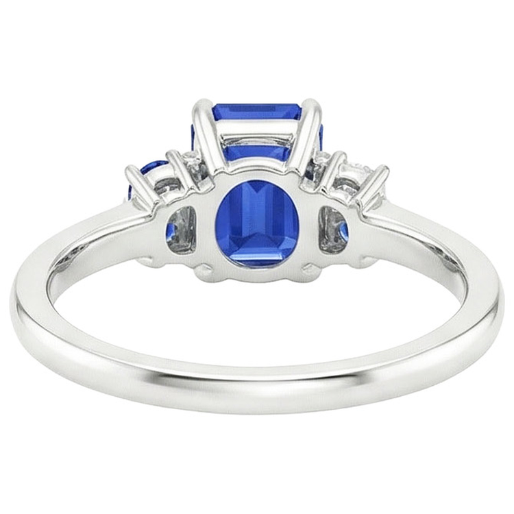 naturel round saphir 3carats bague détail rapproché