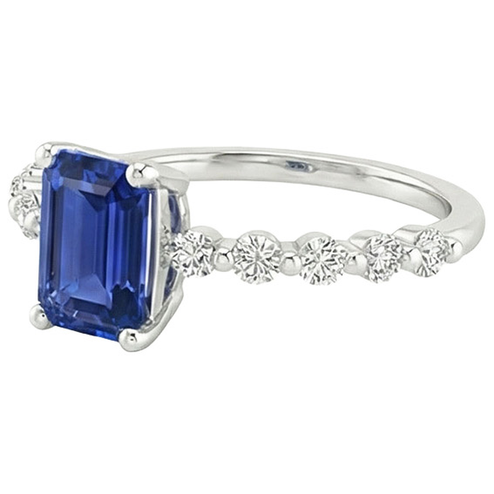 naturel diamant 4carats bague vue de profil