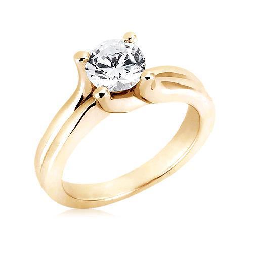 Bague Solitaire Avec Réel Diamant Etincelant De 2.50 Carats