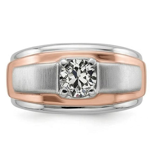naturel round diamant 1carats bague angle de côté