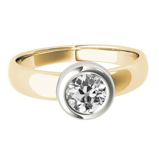 naturel round diamant 1.50carats bague angle de côté