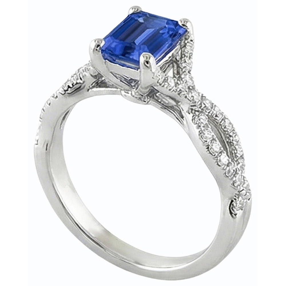 naturel diamant 2.50carats bague angle de côté
