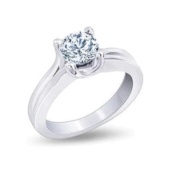 Bague Solitaire Classique Réel Diamant 2 Carats