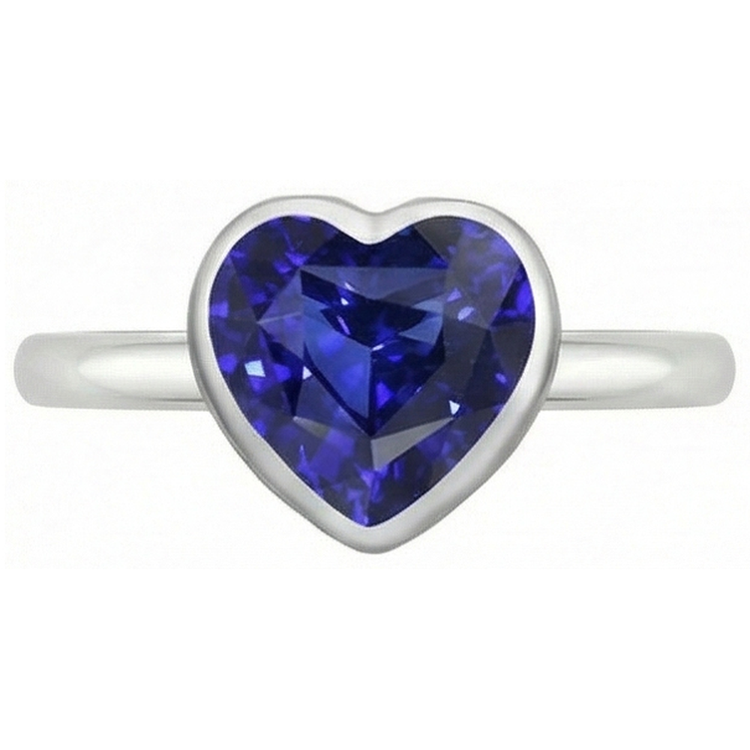 naturel heart diamant 2.50carats bague détail rapproché