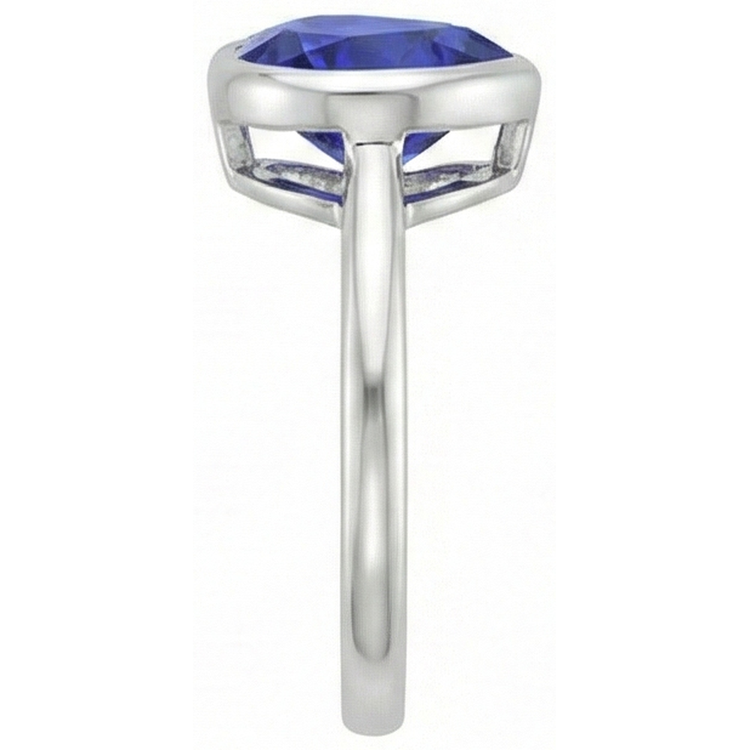 naturel heart diamant 2.50carats bague vue de profil