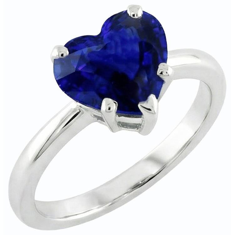 naturel heart diamant 2carats bague détail rapproché