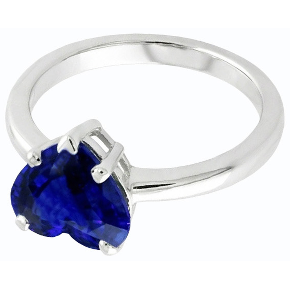 naturel heart diamant 2carats bague vue de dessus