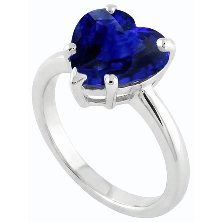 naturel heart diamant 2carats bague vue de profil