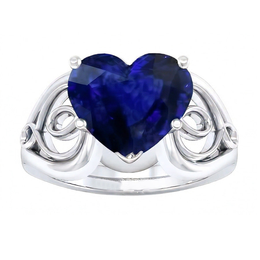 naturel heart diamant 3.50carats bague angle de côté
