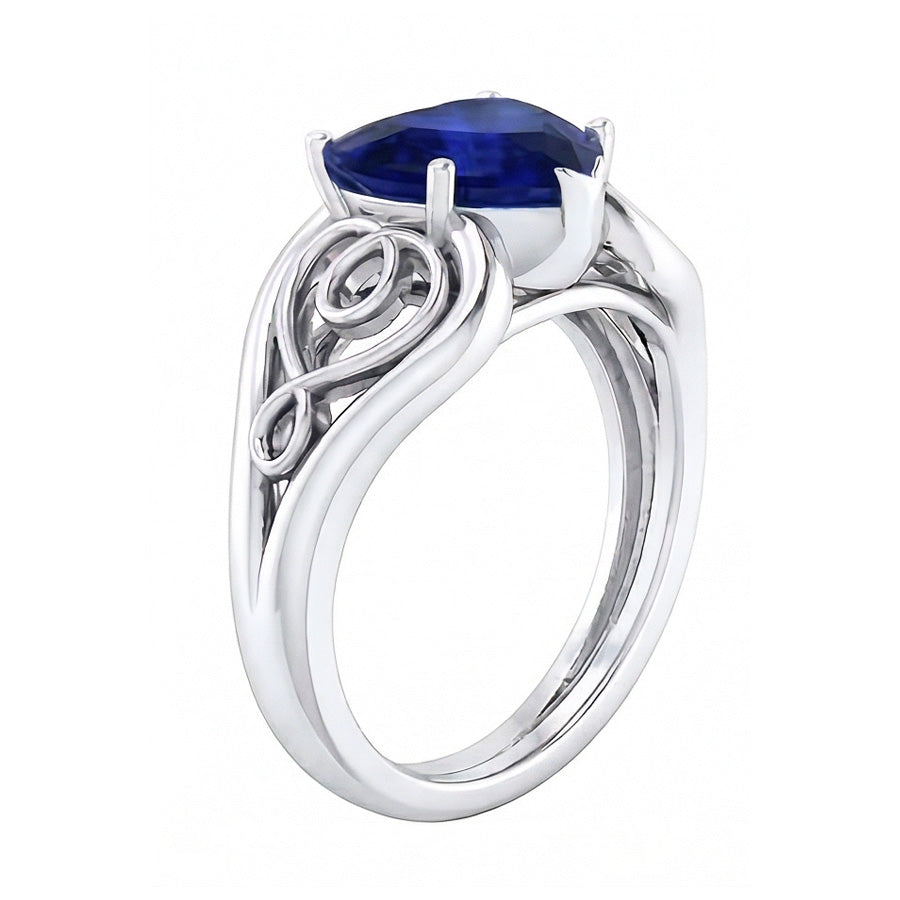 naturel heart diamant 3.50carats bague vue de dessus