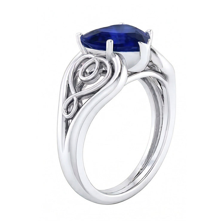 naturel heart diamant 3.50carats bague vue de dessus