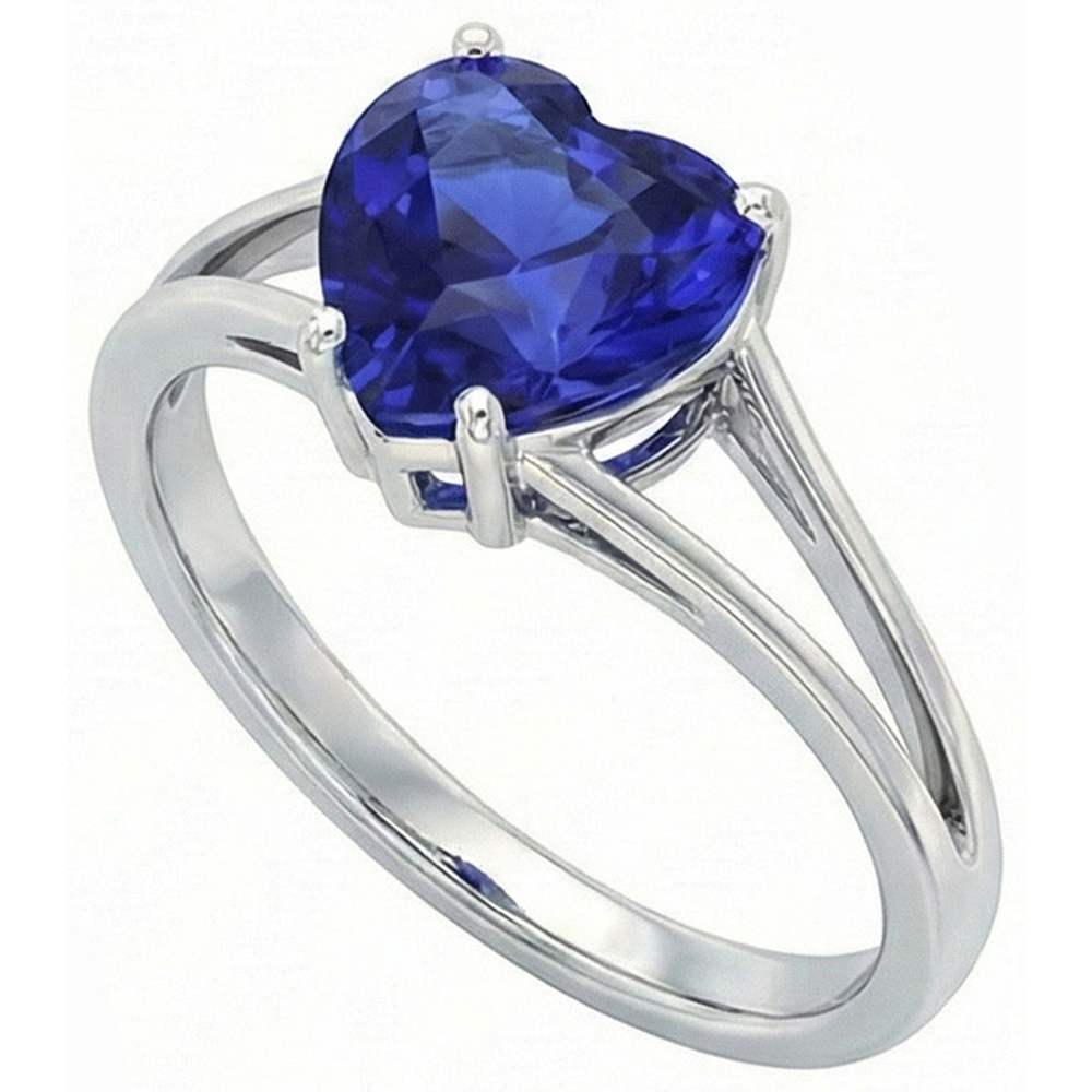 naturel heart diamant 2carats bague détail rapproché