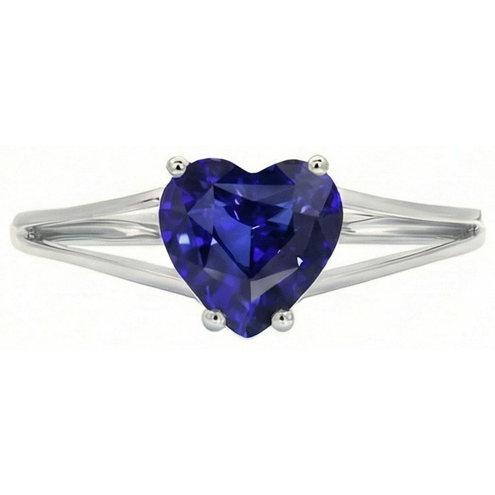 naturel heart diamant 2carats bague angle de côté