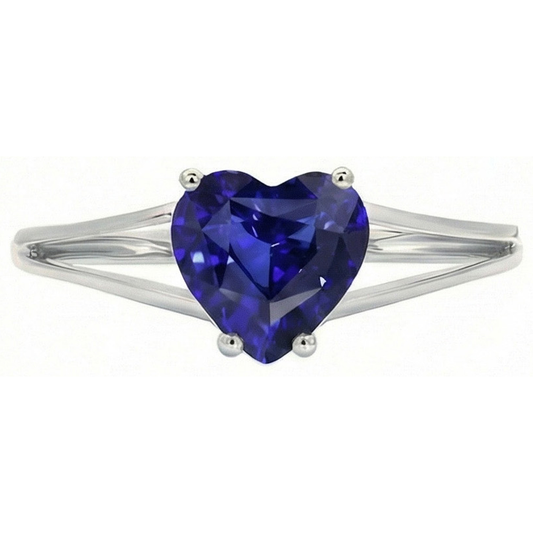 naturel heart diamant 2carats bague angle de côté