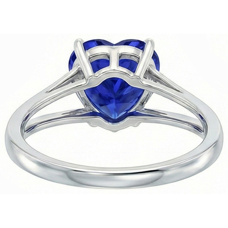 naturel heart diamant 2carats bague vue de profil