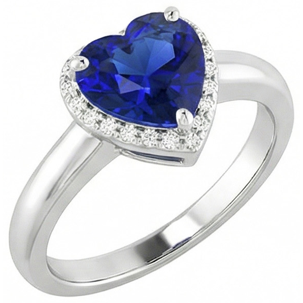 naturel heart diamant 2.50carats bague détail rapproché