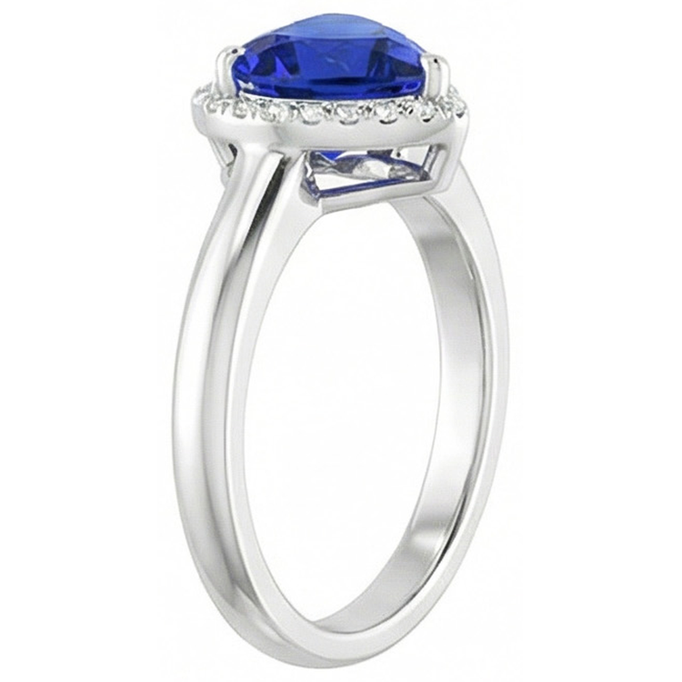 naturel heart diamant 2.50carats bague sur blanc