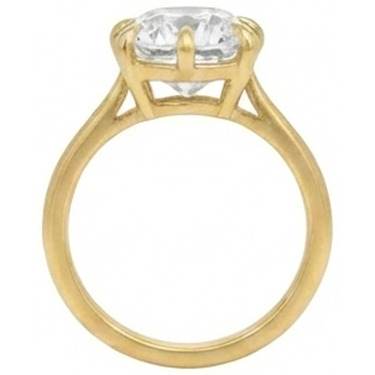 Bague Solitaire Coussin Ancienne Mine Cut Véritable Diamant 3.50 Carats Bijoux Femme