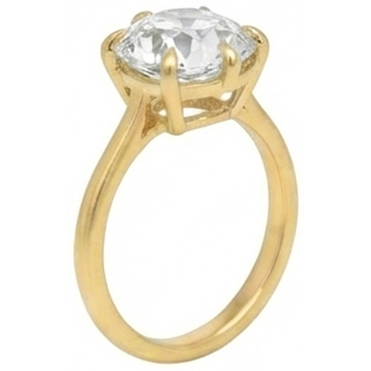 Bague Solitaire Coussin Ancienne Mine Cut Véritable Diamant 3.50 Carats Bijoux Femme