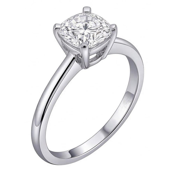 naturel cushion diamant 2.01carats bague angle de côté
