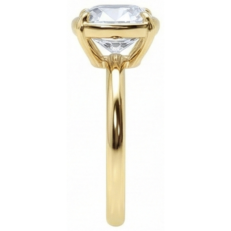 Bague Solitaire Coussin Vieux Mineur Réel Diamant Sertie Griffe 2.25 Carats